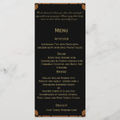 ブロンズアールデコピーコックとフローラ結婚のメニュー メニュー (正面)