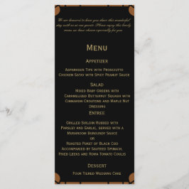 ブロンズアールデコピーコックとフローラ結婚のメニュー メニュー