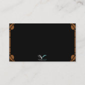 ブロンズアールデコピーコック&フローラウェッディプレイスカード プレイスカード (裏面)