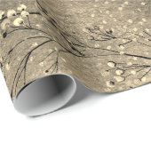 ブロンズウィンターダスクスカイ金ゴールドベリー&スノーフォール ラッピングペーパー (ロールコーナー)