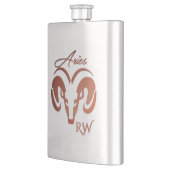 ブロンズエリアズザラム〔占星術の〕十二宮図モノグラム フラスク (左)