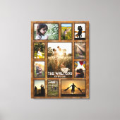 ブロンズエレガントライクフレームファミリーフォトコラージュ キャンバスプリント (正面)