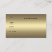 ブロンズエレガント金ゴールドブラック琥珀の宝石 名刺 (裏面)