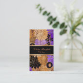 ブロンズエレガント&ラベンダー箔ルック名刺 名刺 (スタンド正面)