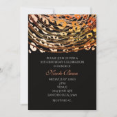 ブロンズオレンジのチーターエキゾチックパーティー招待状 招待状 (正面)