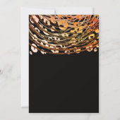 ブロンズオレンジのチーターエキゾチックパーティー招待状 招待状 (裏面)