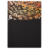 ブロンズオレンジのチーター豹グリッターカスタマイズされた クリップボード (裏面)