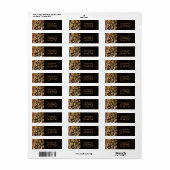 ブロンズオレンジチータエキゾチックパーティの招待状 ラベル (フルシート)