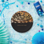 ブロンズオレンジチータエキゾチックプリントパーティー ペーパープレート (パーティー)