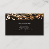 ブロンズオレンジチーテプリントグラムエキゾチック美しい 名刺 (裏面)