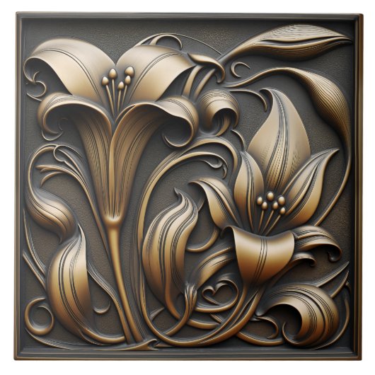 ブロンズカラリリー タイル (正面)