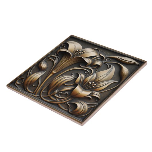 ブロンズカラリリー タイル (側面)