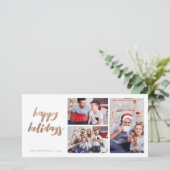 ブロンズクリスマスホリデーホワイト3フレームフォト シーズンカード (スタンド正面)