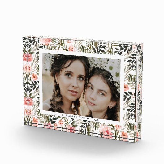 ブロンズコーラルボーホウォーターカラーフローラ |フォトブロック フォトブロック (右)