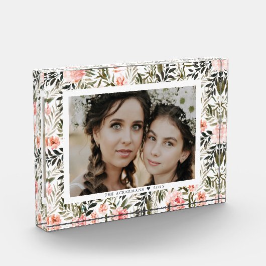 ブロンズコーラルボーホウォーターカラーフローラ |フォトブロック フォトブロック (左)