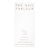 ブロンズサロン小売メニュー価格表テンプレートカード ラックカード (裏面)