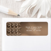 ブロンズスター&エレガント《写真》ぼけ味ライト招待状 ラベル (インサイチュ)