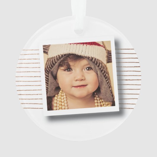 ブロンズストライプクリスマスフォトツリーフレームオーナメント オーナメント (裏面)