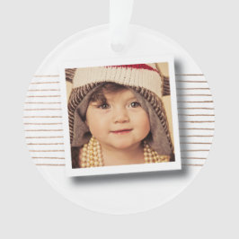 ブロンズストライプクリスマスフォトツリーフレームオーナメント オーナメント