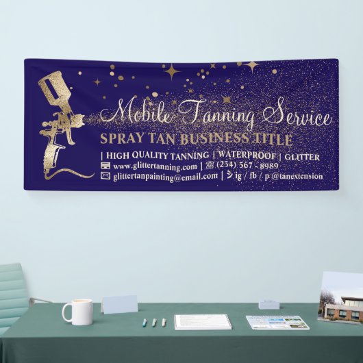 ブロンズスプレータンニング海軍 横断幕 (トレードショー)