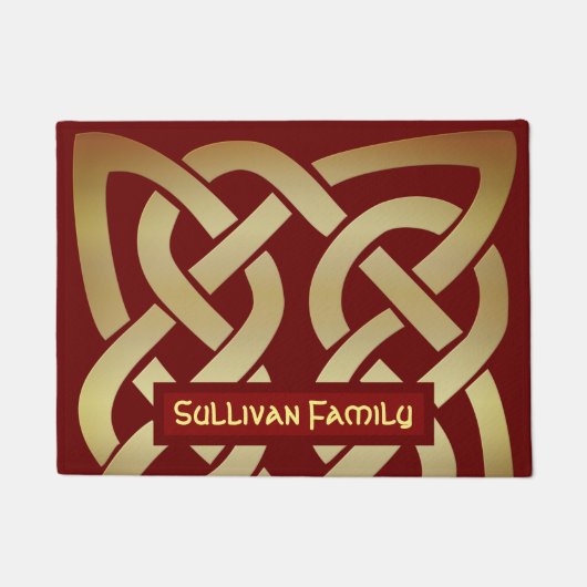 ブロンズトーンケルト結び目模様 ドアマット (正面)