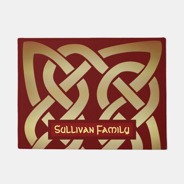 ブロンズトーンケルト結び目模様 ドアマット (正面)