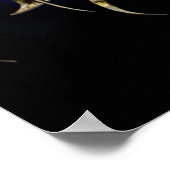 ブロンズドラゴンオン稲妻スカイ ポスター (角)