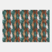 ブロンズニュートラルクリスマスラッピング紙シート ラッピングペーパーシート (正面)