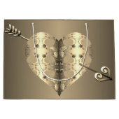 ブロンズハートバラバレンタインデー ラージペーパーバッグ (正面)