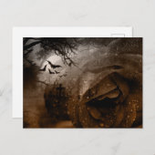 ブロンズバラこうもりと墓地ハロウィーン シーズンポストカード (正面/裏面)