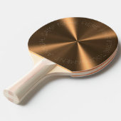 ブロンズパーソナライズされたメタリックの放射状テクスチャ 卓球ラケット (正面アングル)