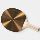 ブロンズパーソナライズされたメタリックの放射状テクスチャ 卓球ラケット (横)