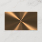 ブロンズパーソナライズされたメタリックの放射状テクスチャ 名刺 (裏面)