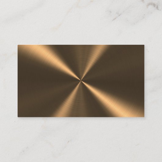 ブロンズパーソナライズされたメタリックの放射状テクスチャ 名刺 (裏面)