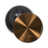 ブロンズパーソナライズされたメタリックの放射状テクスチャ 栓抜き (正面)