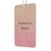 ブロンズピンクフェイクグリッター カーエアーフレッシュナー (左)