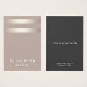 ブロンズフェイクイヤリング表示カード上の金箔 (正面&裏面)