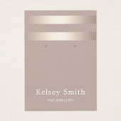 ブロンズフェイクイヤリング表示カード上の金箔 (正面)