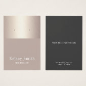 ブロンズフェイクイヤリング表示カード上の金箔 (正面&裏面)