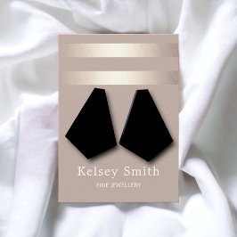 ブロンズフェイクイヤリング表示カード上の金箔