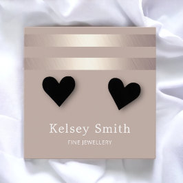 ブロンズフェイクイヤリング表示カード上の金箔