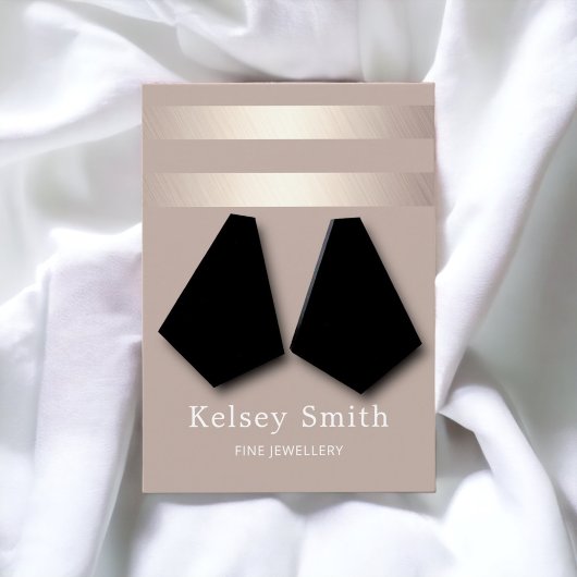 ブロンズフェイクイヤリング表示カード上の金箔