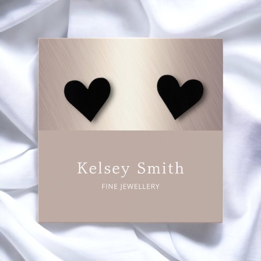 ブロンズフェイクイヤリング表示カード上の金箔