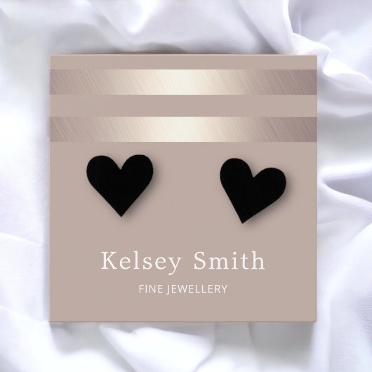 ブロンズフェイクイヤリング表示カード上の金箔