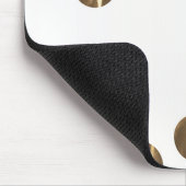 ブロンズフェイクシャイン水玉模様モダントレンディーシック マウスパッド (コーナー)