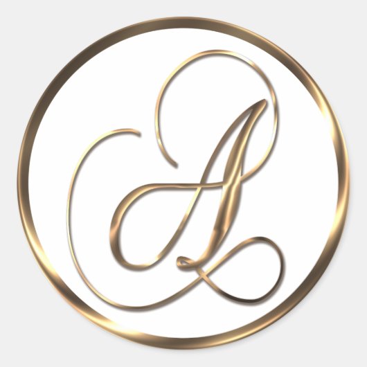 ブロンズフェイク線モノグラム ラウンドシール (正面)