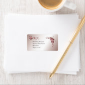 ブロンズフローラ結婚式の引き出物リップバームチューブ ラベル (インサイチュ)