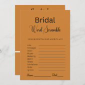 ブロンズブライダルワードスクランブルゲーム 招待状 (正面/裏面)
