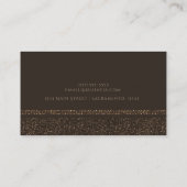 ブロンズブラウンシックきらめくグラムエレガントカスタム 名刺 (裏面)