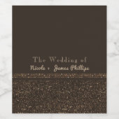 ブロンズブラウンシックきらめくグラムパーティーワインラベル ワインラベル (シングルラベル)